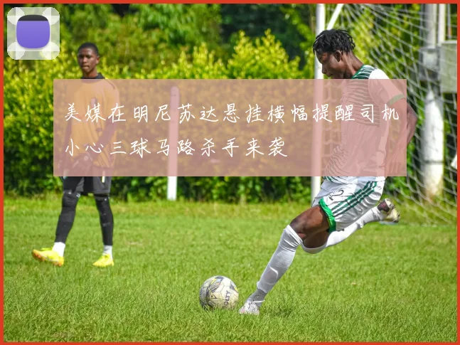 美媒在明尼苏达悬挂横幅提醒司机小心三球马路杀手来袭